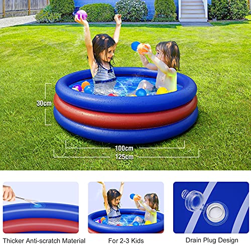 Piscinas para niños Piscina Hinchable, onozio Piscina Inflable Remando Infantil,Piscina de Agua para niños(120x30cm)