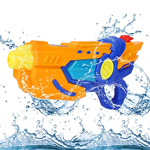 Pistola de Agua eléctrica, CestMall Pistola de Agua de Juguete de plástico, súper Pistolas de Agua con Capacidad de 600 ml, Potente Pistola de Agua de 6 a 10 m de Largo Alcance, Juguetes Divertidos