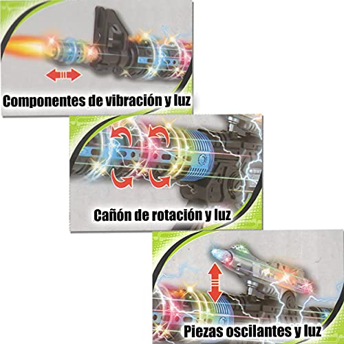 Pistola de Juguete Estilo Red Sea con Sonido y Luces LED con Detalles y Efectos Realistas Desmontable para Regalo Juguetes niños de +5 años.