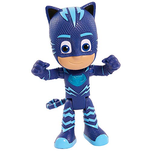 PJ Masks- Gatuno Súper Figura con Voz, Color Azul (Bandai 24586)