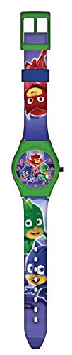 PJ Masks- PJMasks Reloj analógico en Estuche 25x5 Smart Watch Armbanduhr, Multicolor (KD-PJ17091)