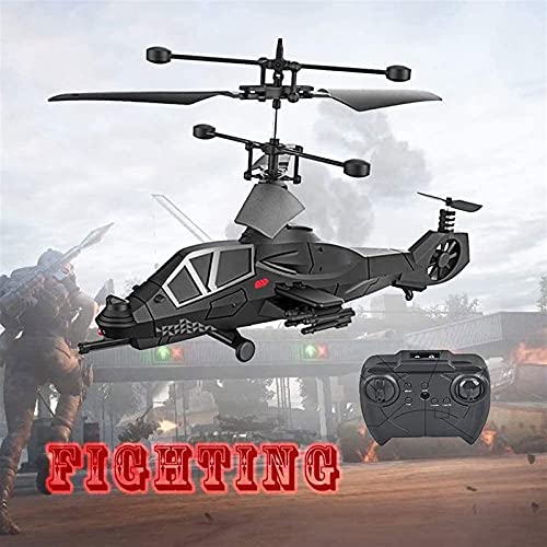 Pkfinrd Helicóptero RC, helicóptero de 2.4GHz, Combate Militar de 3.5 Canales Modelo de avión de Control Remoto Modelo Control Remoto Drone para niños y Principiantes para Jugar en Interiores