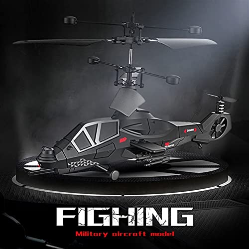 Pkfinrd Helicóptero RC, helicóptero de 2.4GHz, Combate Militar de 3.5 Canales Modelo de avión de Control Remoto Modelo Control Remoto Drone para niños y Principiantes para Jugar en Interiores