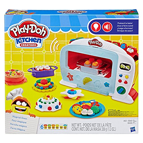 Play-Doh Kitchen Creations Juego de alimentos mágicos para horno para niños de 3 años en adelante con luces, sonidos y 6 colores no tóxicos