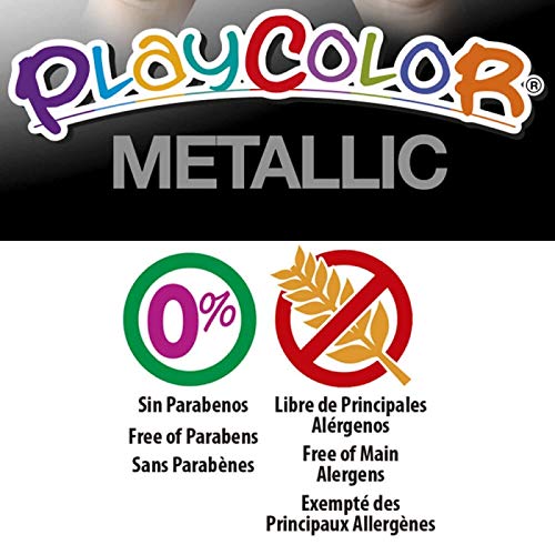 Playcolor Metallic one - Tempera sólida - 12 colores surtidos - 10121