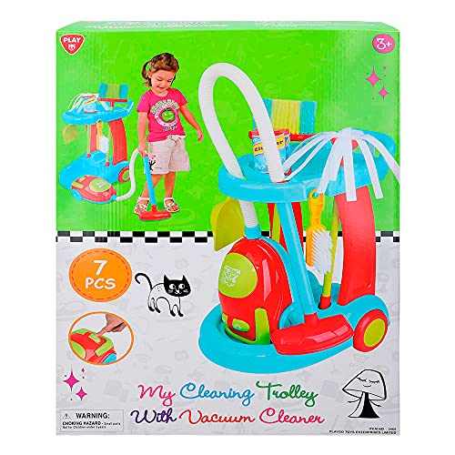 PlayGo - Carrito de limpieza con aspiradora eléctrica CBtoys (44588)