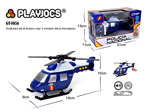 PLAYJOCS GT-8056 Helicóptero Policía Nacional con luz y Sonidos.