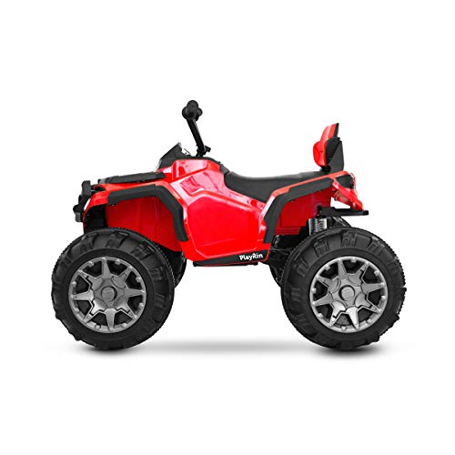 Playkin QUAD RACER ROJO - QUAD niños moto electrico infantil 12V bateria recargable 4 ruedas +3 años juguetes infantiles coches de bateria