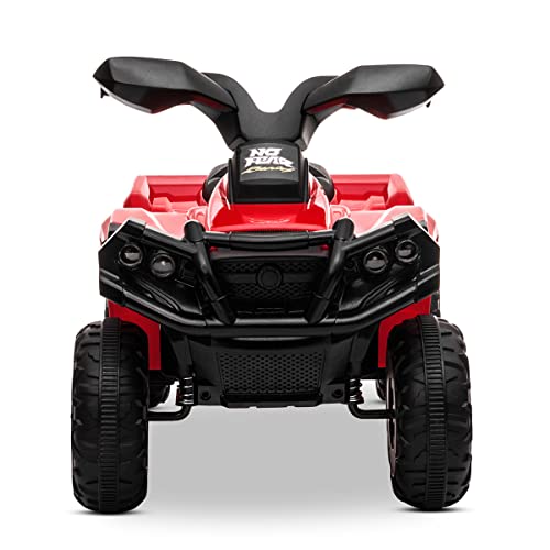 Playkin Red S-Quad - Quad niños Moto electrico Infantil 6V bateria Recargable 4 Ruedas +2 años Juguetes Infantiles Coches de batería