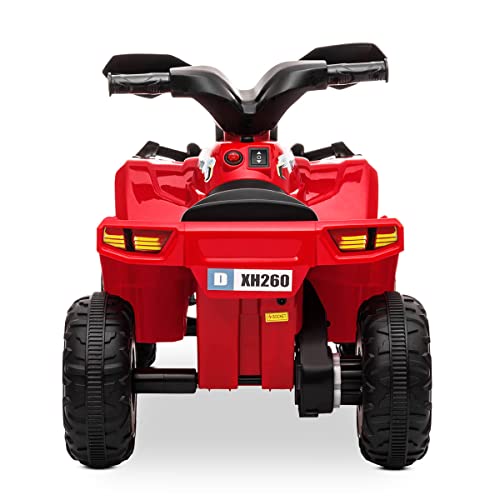 Playkin Red S-Quad - Quad niños Moto electrico Infantil 6V bateria Recargable 4 Ruedas +2 años Juguetes Infantiles Coches de batería