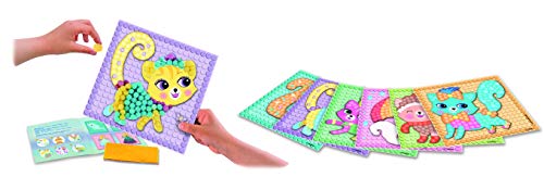 PlayMais Mosaic Dream Kitten kit de manualidades para niñas y niños a partir de 5 años | 2300 piezas y 6 plantillas de mosaico con gatos | estimula creatividad y motricidad