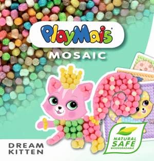 PlayMais Mosaic Dream Kitten kit de manualidades para niñas y niños a partir de 5 años | 2300 piezas y 6 plantillas de mosaico con gatos | estimula creatividad y motricidad