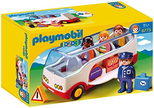 Playmobil 1.2.3 - 1.2.3 Camión De Bombero (6967) + 1.2.3 Autobús, A Partir De 1.5 Años (6773)