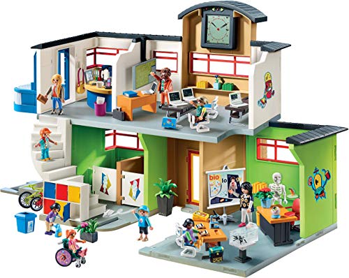 PLAYMOBIL City Life Colegio, a Partir de 5 Años (9453) + City Life Clase de Química, a Partir de 5 Años (9456) , Color/Modelo Surtido