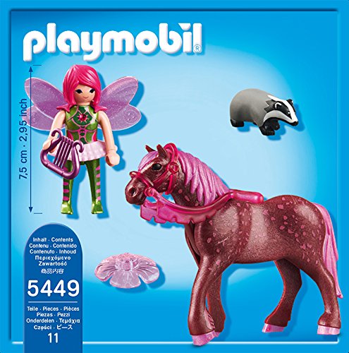 PLAYMOBIL Hadas - Hada del Bosque Surya con Caballo (5449)