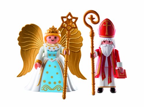 PLAYMOBIL - San Nicolás y ángel, Figuras de Juguete (4887)