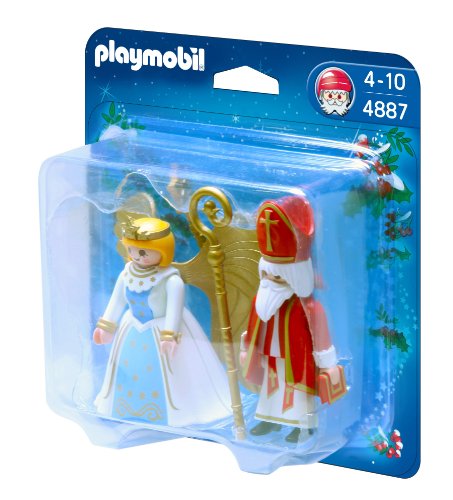 PLAYMOBIL - San Nicolás y ángel, Figuras de Juguete (4887)