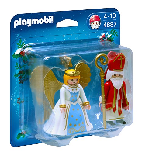 PLAYMOBIL - San Nicolás y ángel, Figuras de Juguete (4887)