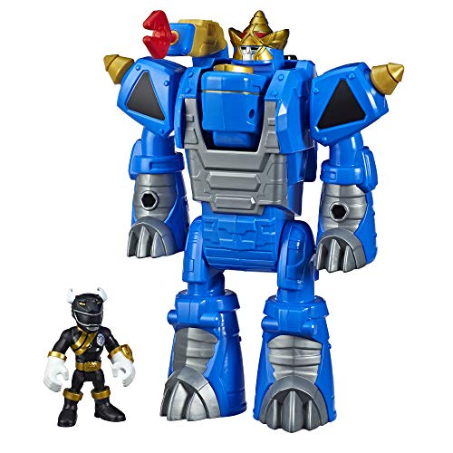 Playskool Heroes Power Rangers Morphin Zords Black Ranger y Rhino Zord figuras de acción de 3 pulgadas, juguetes coleccionables para niños a partir de 3 años