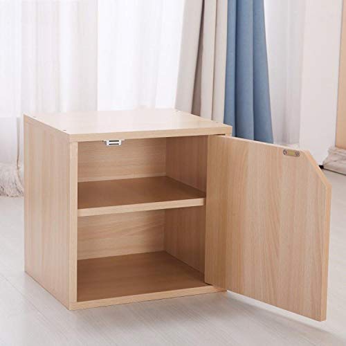 PLHMS Cubo Estante, Almacenamiento Unidad de Armario de la habitación Organizador Estante de Bricolaje Cubo de Almacenamiento en Rack Diseño Modular Estantería de Cubos de Madera,S