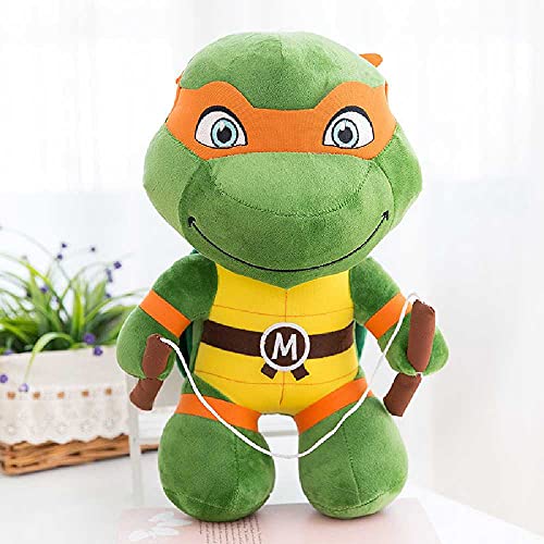 plkm Teenage Mutant Ninja Turtles Peluche Juguetes, Muñecas Tortuga Sostienen Almohadas 25 cm/Azul