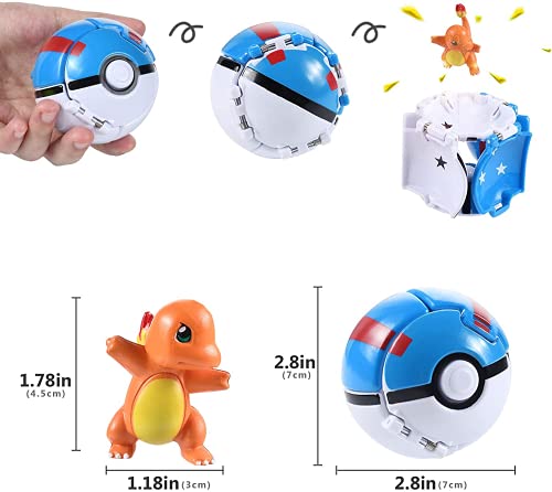 Poké Ball, Pokemon Let's Go Pikachu con juego de pelotas de acción Figure Toy Set para niños