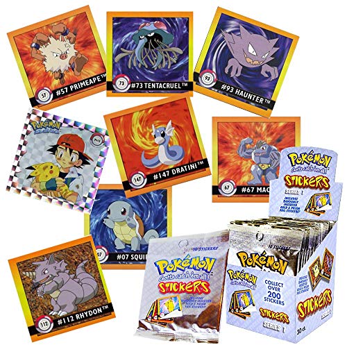 Pokemon Caja de Pegatinas | 300 Pegatinas Recoger, Intercambiar y Pegar