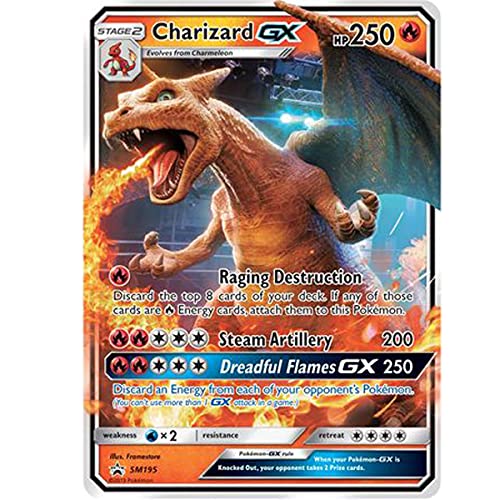 Pokemon Charizard GX SM 195 Jumbo XXL Full Art Black Star Promos + Extra Protection Near Mint 2019