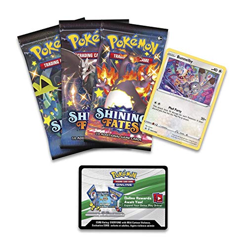 Pokémon Colección de Pines de Shining Fates Fiesta Loca (uno al Azar), Juego de Cartas para 2 Jugadores a Partir de 6 años, más de 10 Minutos Jugando Tiempo