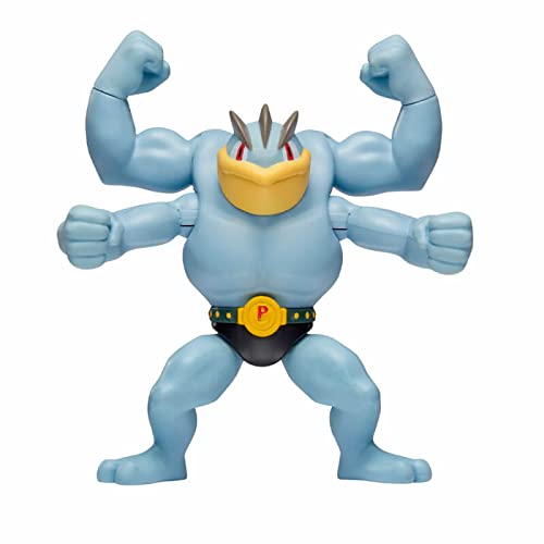 Pokemon Figura de Machomei Machamp de 11,4 cm Pokémon - Última Ola 2021 - Producto Oficial de Pokémon - Detalles dinámicos