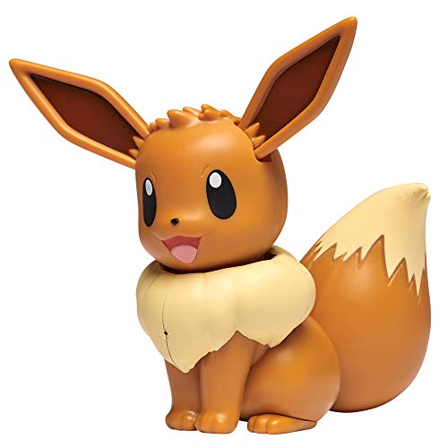 PoKéMoN My Partner Evoli Eevee, de Aproximadamente 10 cm de Altura, Interactivo, reacciona al Tacto y se Mueve, con Modo de Descubrimiento y Entrenamiento