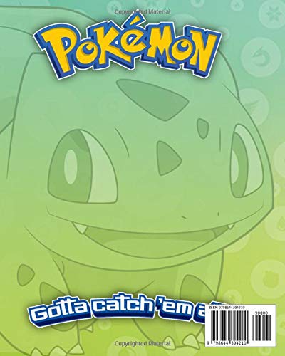 Pokemon Notebook: Pokemon Gen 1 No. 001 Bulbasaur Journal