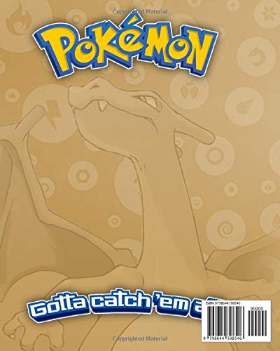 Pokemon Notebook: Pokemon Gen 1 No. 006 Charizard Journal