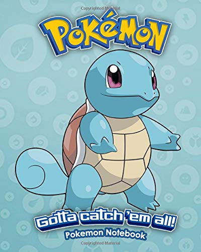 Pokemon Notebook: Pokemon Gen 1 No. 007 Squirtle Journal