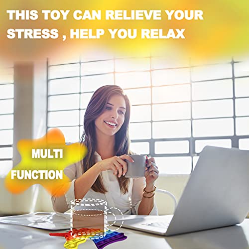 Pop Fidget Sensory Toys it, Juguete de Autismo de Silicona sin BPA para aliviar el estrés y la ansiedad Shiatsu para niños y Adultos descompresión (Unicornio)