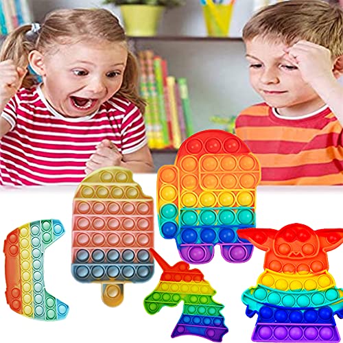 Pop it Fidget Toy pack Gigante Push Bubble Grande Pop Juguetes Antiestrés Sensorial Juego Explotar Burbujas Autismo Ansiedad Toys Niños Necesidades Especiales Relajante Adultos Divertido Game