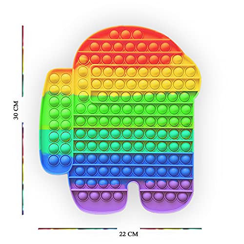 Pop it Fidget Toys Gigante Baratos Juguetes Antiestrés Push Pop Bubble Sensorial Popit Fidget Toy Grande Juguete para Niños y Adultos Pop it de Among us Aliviar Ansiedad