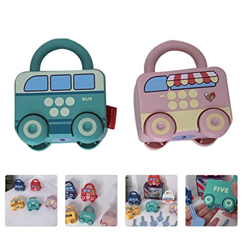 POPETPOP 2 Unids Dibujos Animados Tull Back Cars Push and Go Coche Toddler Toy Friction Powered Cars Kids Early Educational Vehículos Regalo (Estilo Aleatorio)