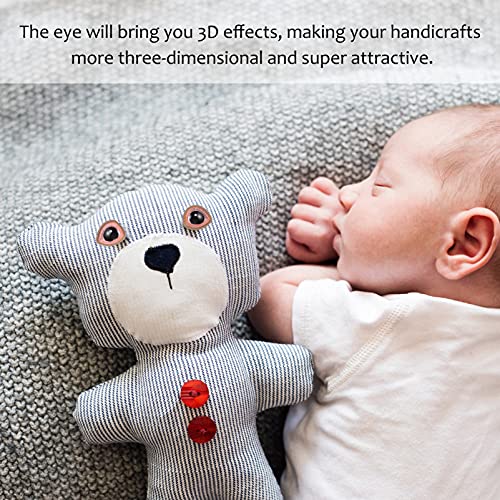 POPETPOP 20 Piezas de Ojos de Muñeca de Felpa Ojos Falsos de Plástico Ojos de Seguridad Ojos Artesanales Ojos Saltones para Muñeca Marioneta de Peluche Accesorios de Peluche para Muñecas