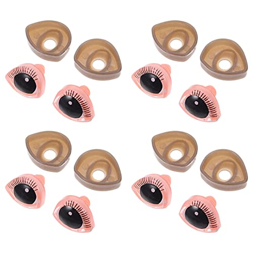 POPETPOP 20 Piezas de Ojos de Muñeca de Felpa Ojos Falsos de Plástico Ojos de Seguridad Ojos Artesanales Ojos Saltones para Muñeca Marioneta de Peluche Accesorios de Peluche para Muñecas