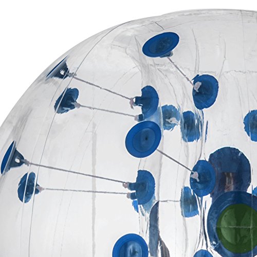 Popsport bola de parachoques inflable burbuja fútbol 5FT/1.5M punto azul para adultos humanos y niños usable inflable parachoques bola