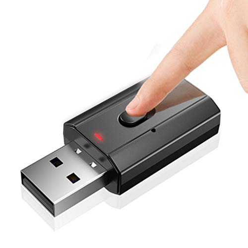 prasku Adaptador USB Bluetooth para Ordenador, Bluetooth Dongle 5,0 para Ordenador portátil de sobremesa Teclado ratón Auriculares música estéreo