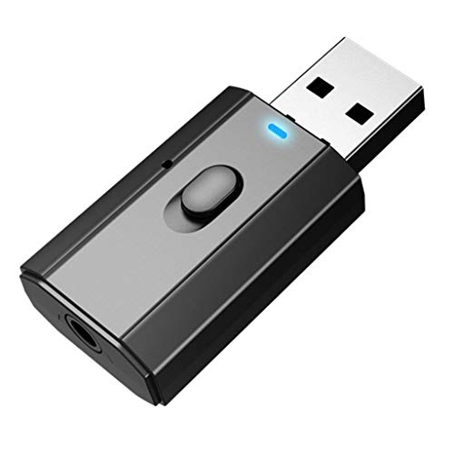 prasku Adaptador USB Bluetooth para Ordenador, Bluetooth Dongle 5,0 para Ordenador portátil de sobremesa Teclado ratón Auriculares música estéreo