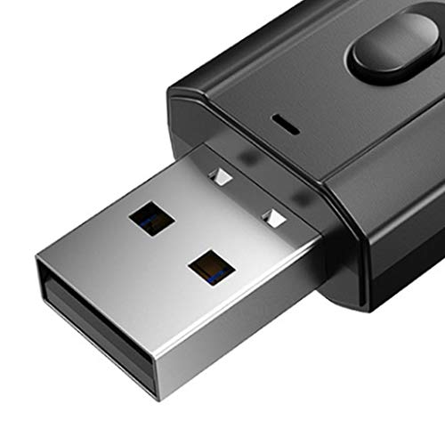 prasku Adaptador USB Bluetooth para Ordenador, Bluetooth Dongle 5,0 para Ordenador portátil de sobremesa Teclado ratón Auriculares música estéreo