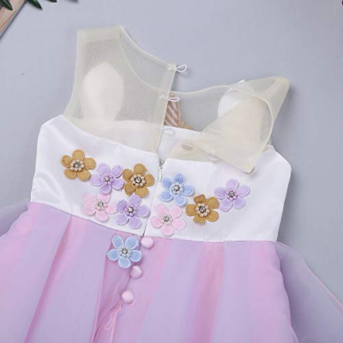 Pretty Princess Vestido para niña Unicornio Disfraz Cosplay 2PCS Princesa Fiesta de Halloween Navidad Cumpleaños 7-8 años