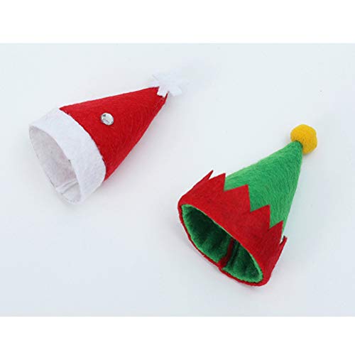 PRETYZOOM 10 unids Lollipop Sombreros de Navidad Sombrero Decoraciones de Santa Claus Sombreros DIY Mini Sombreros Paquete de Dulces para la Tienda del Hogar