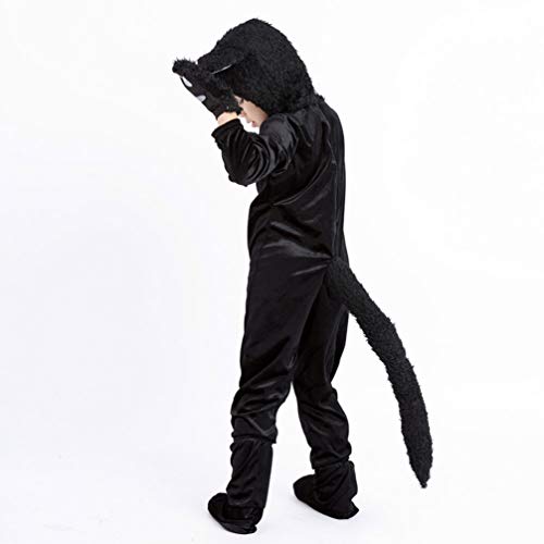 PRETYZOOM Halloween gato negro juego de rol ropa niños Cosplay traje para la fuente del partido