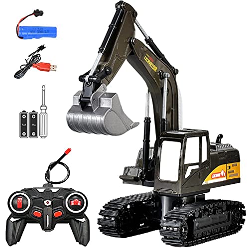 Prevessel Control remoto excavadora juguete construcción vehículo RC tractor camiones juguetes regalos para niños niñas niños