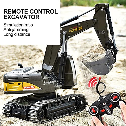 Prevessel Control remoto excavadora juguete construcción vehículo RC tractor camiones juguetes regalos para niños niñas niños