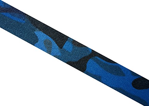 Pro Flower Stick Camo Set - Ultra-Grip Silicona Flowerstick & Palos de Mano! Calidad Suprema, Eje de Fibra de Vidrio, Empuñadura de Silicona, Borlas de Ante, Correa de fijación. (Azul)